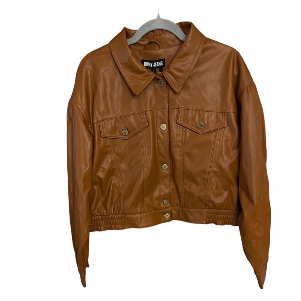 Women’s DKNY JEANS Faux Leather Jacket XL New With Tag